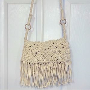 Macrame crossbody bag